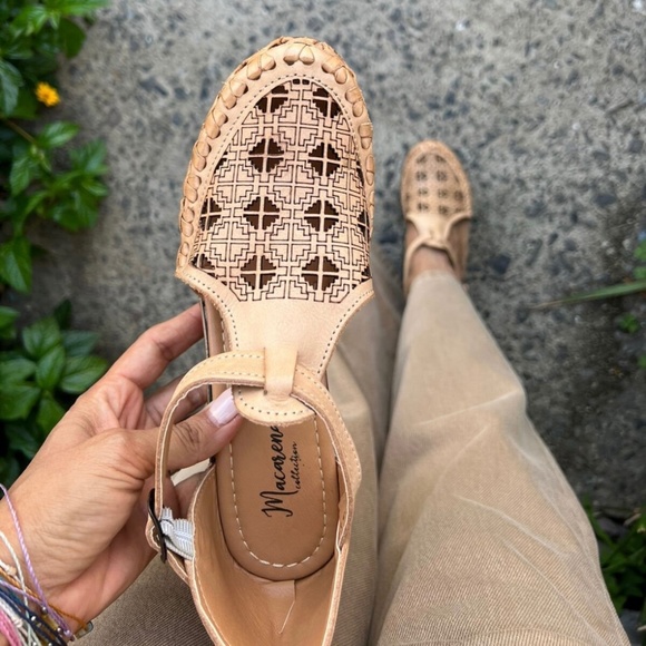 Macarena Collection heeled platform Mexican Huaraches - sz 8 - Picture 3 of 6